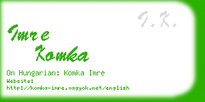 imre komka business card